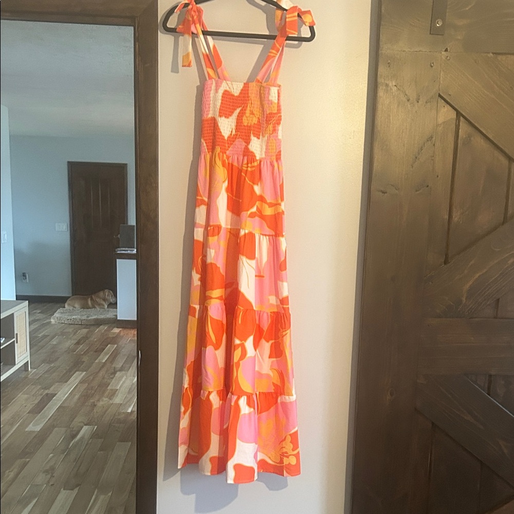 Sunday Up Floral Tie-Shoulder Maxi Dress